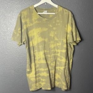 Kavio Guy Men's Camo Olive Green Tie-Dyed  Short Sleeve Tee Size Large
